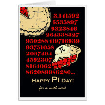 Happy Pi Day for Nerd, Cherry Pie Greeting Card