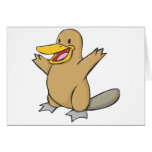 Happy Platypus Cartoon Greeting Card