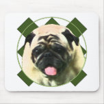 Happy pug mouse mats