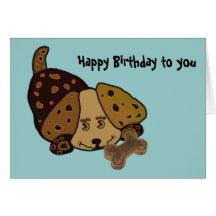 Happy Puppy Birthday Card