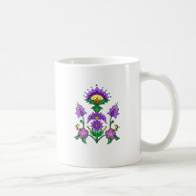 Happy Purple Flowers Coffee Mugs
