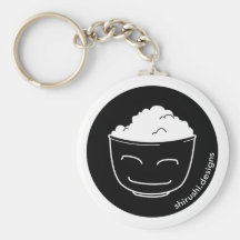 Happy Rice Bowl Key Chains