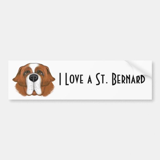 Happy Saint  Bernard Bumper Stickers