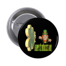 Happy Saint Patricks Day Pinback Buttons