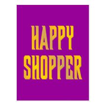 happy shopper postkarte