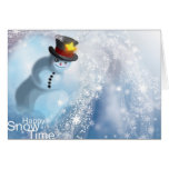 Happy Snow Time Greeting Card