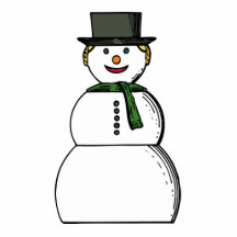 Happy snowman cartoon photo cutout
