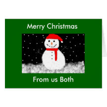 Happy Snowman Greeting Card