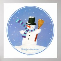 Happy Snowman Posters