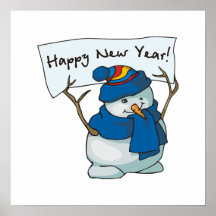 Happy Snowman Print