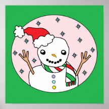 Happy Snowman Posters
