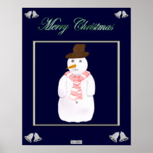 Happy Snowman Posters