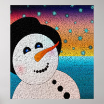 Happy Snowman Print