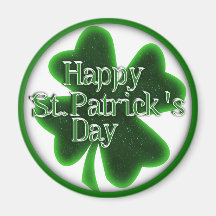 Happy St. Patricks Day Shamrock Refrigerator Magnets