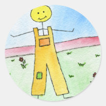 Happy Stick Man Stickers
