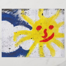 Happy Sun face smiling Flyer Design