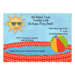Happy Sun Pool Party Invitation