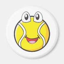 Happy Tennis Ball Magnet