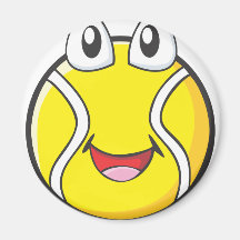 Happy Tennis Ball Magnets