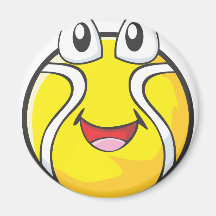 Happy Tennis Ball Refrigerator Magnets