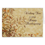 Happy Thanksgiving Leaves Greeting Card