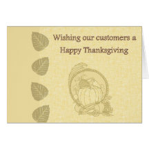 Happy Thanksgiving to customers with cornacopia Cards