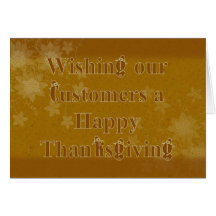 Happy Thanksgiving to customers with flowers Greeting Cards