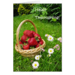 Happy Thanksgiving with Strawberries Card cards