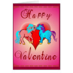 Happy Valentine Ponies Card
