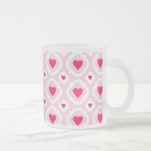 Happy Valentine's Day Hearts Pattern Pink Red Coffee Mugs