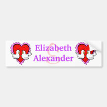 Happy Valentines Day Love Birds Sweetheart Couple Bumper Sticker