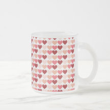 Happy Valentine's Day Red Pink Hearts Pattern Coffee Mugs