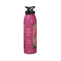 Happy Valentine's Day Water Bottle I Love You
