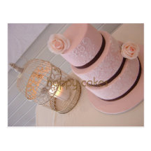 Happy Wedding Cakes Postcard