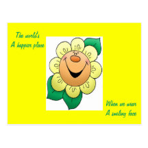happy world postcard
