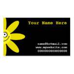 Happy Yellow Flower Business Card Template