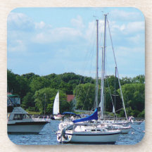 Harbour at Bristol RI Beverage Coaster