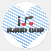 Hard Bop Round Stickers