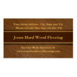 Hard Wood Flooring Sales Business Card
