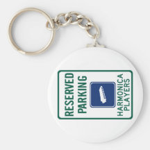 Harmonica Players Parking Keychain