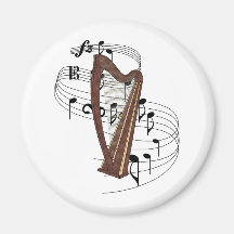 Harp Fridge Magnets