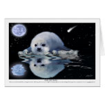 HARP SEAL & Story Wildlife Art Greeting Card
