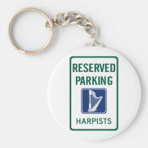 Harpists Parking Key Chains