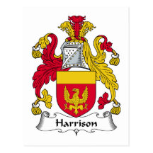 Harrison Family Crest Postcards