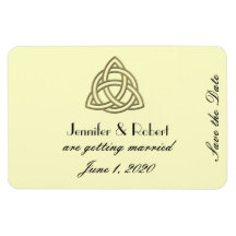 Harvest Gold Celtic Knot Save the Date Vinyl Magnet