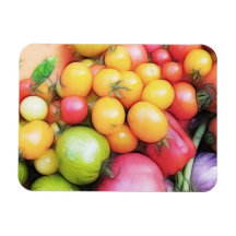 Harvest Time - Tomatoes! Rectangle Magnets