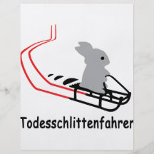 Hase Todesschlittenfahrer icon Flyer Design
