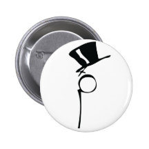 Hat and Monocle Pin