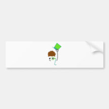 Hat Hair Bumper Sticker