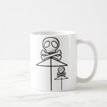 ? hate (? hate ?) Skull Umbrella Mug